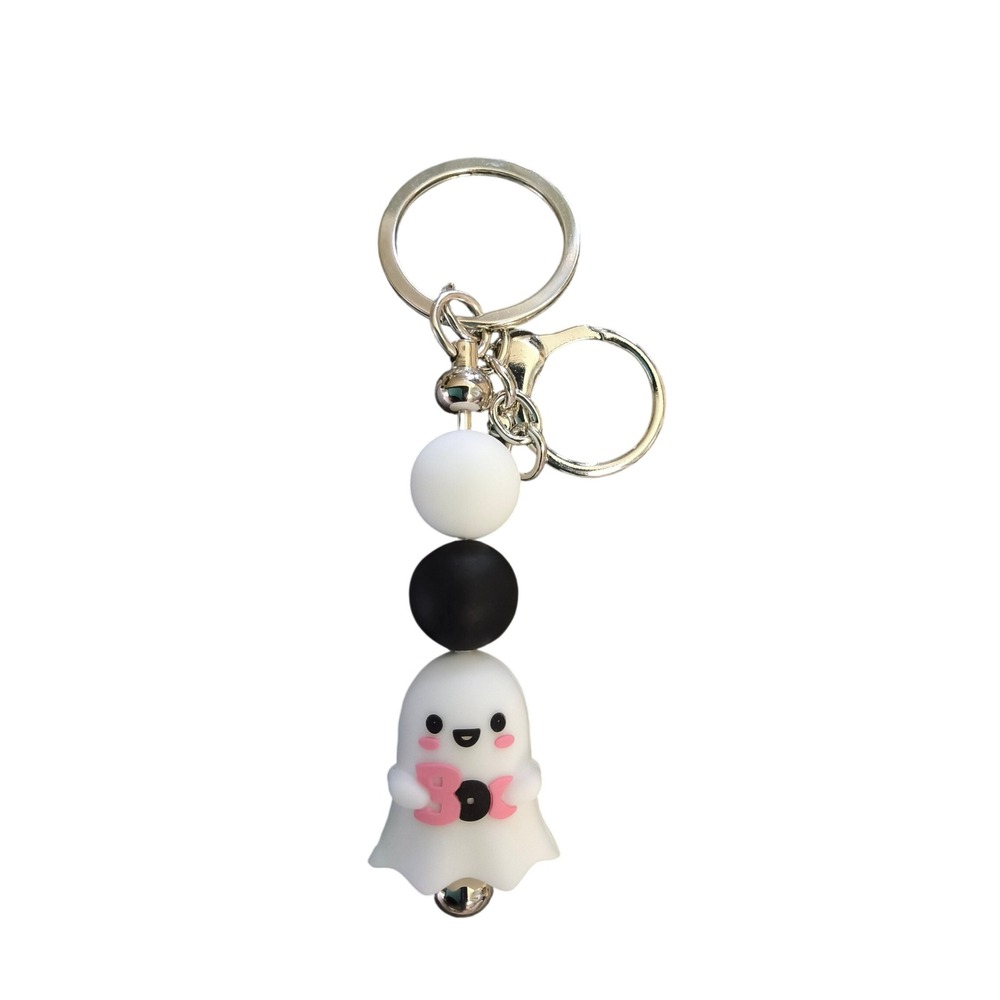 Handmade Halloween Ghost Keychain or Bag Charm